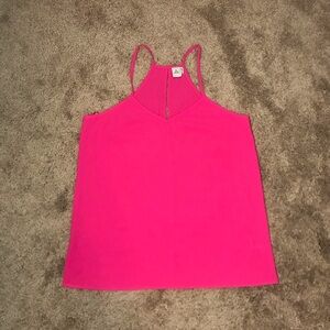 Bright Pink Paper Crane Flowy Tank Top
